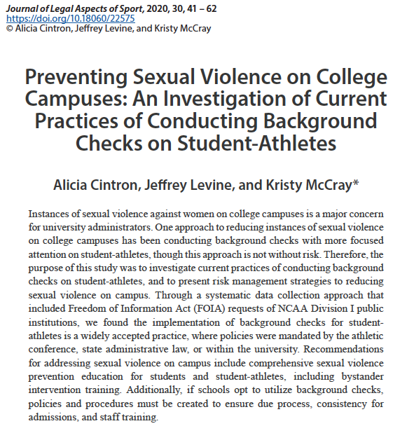 Kristy McCray PhD Journal+of+Legal+Aspects+of+Sport