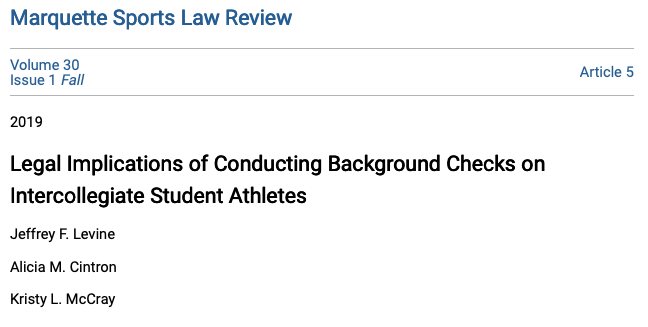 Kristy McCray PhD Marquette Law Review Article